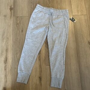 VIVELY Joggers Pants Womens Size M Drawstring Zip Pockets Athleisure Grey NWT